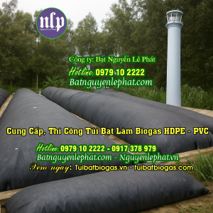 Thi công túi bạt biogas